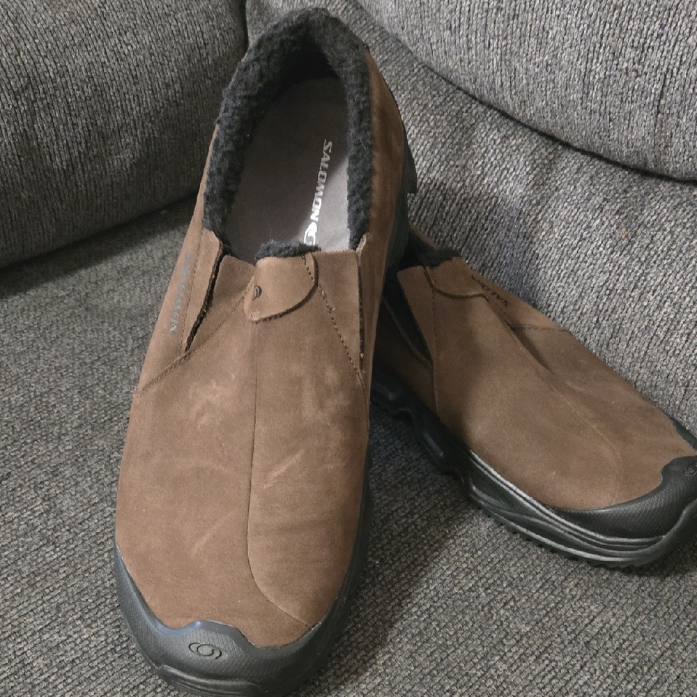 Salomon Men's Dark Brown Slip-On Loafers Size US 11 1/2